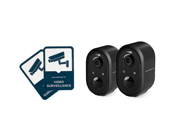 NEXSMART™ AIR4-B BATTERIDREVET OVERVÅGNINGSKAMERA - 2 PAK+KLISTERMÆRKE