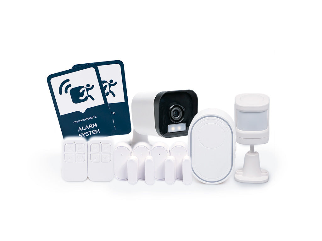 Se Nexsmartâ¢ lille smart alarm pakke med kamera (0-50m2) hos Nexsmart